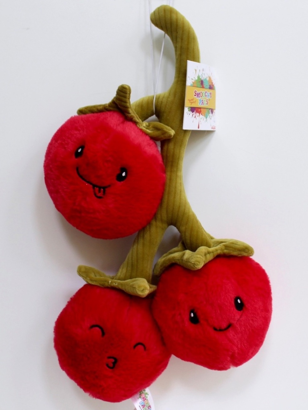 Linzy Toys Yum Yum Smoochy Pals Tomatoes Tomato on Vine Fuzzy Plush Stuffed Toy